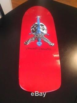 1980's Vintage Powell Peralta Sword and Skull Skateboard Deck ORIGINAL Owner