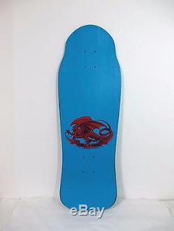 1980s Vintage Powell Peralta Tony Hawk Chicken Skull Blue Skateboard Deck
