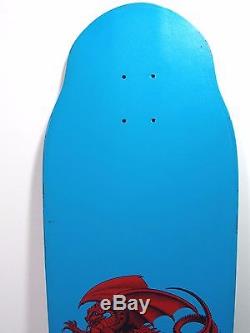 1980s Vintage Powell Peralta Tony Hawk Chicken Skull Blue Skateboard Deck