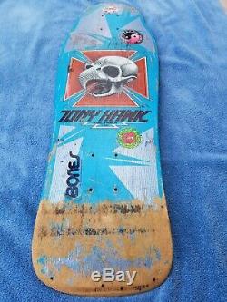 1983 ORIGINAL Powell Peralta Hawk Skateboard Deck Blue Caballero Mullen SIGNED