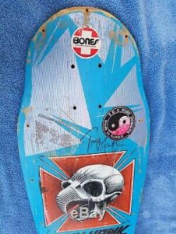 1983 ORIGINAL Powell Peralta Hawk Skateboard Deck Blue Caballero Mullen SIGNED