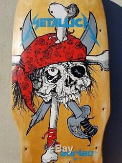 1988 Zorlac Metallica 2 rare vintage skateboard deck Pushead art band deck 80's