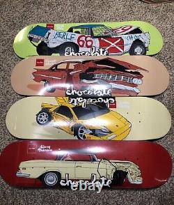 2015 Chocolate Car Crash Series 4 Skateboard Decks Set Of 4