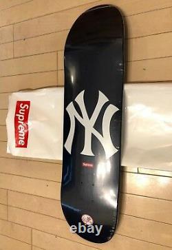 2015 Supreme NYC New York Yankees Navy Blue White Skateboard Deck Box Logo