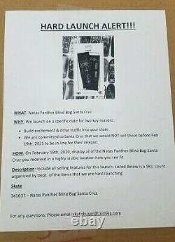 2021 Santa Cruz Natas Skateboard Blind Bag Autographed #22/50 Box & Info Sheet