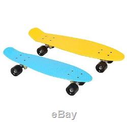 22/24/27Retro Mini Skateboard Cruiser Style Complete Deck Plastic Skake Board