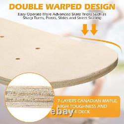 24 Blank Skateboard Decks 24x6 Maple 7-Ply Double Tail DIY Wholesale