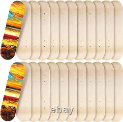 24 Pcs Blank Skateboard Decks Bulk 24 X 6 Inch Professional Maple Skateboard Dec