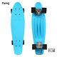 24 Retro Mini Skateboard Cruiser Style Complete Deck Plastic Skate Board Blue