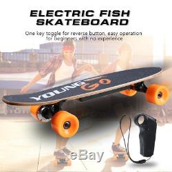 250W Electric Skateboard Hub Motor Wireless Remote Maple Deck Longboard US STOCK
