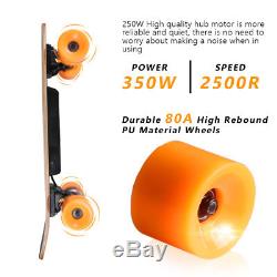 250W Electric Skateboard Hub Motor Wireless Remote Maple Deck Longboard US STOCK