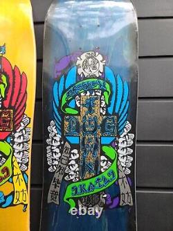 (2) Dogtown Skateboard Decks Dressen Hands M80 (Blue & Yellow) 8.75 Rare