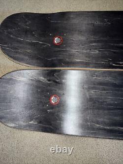 2 Supreme KAWS Chalk Black Logo Skateboard Decks