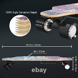 37'' Electric Skateboard 700W Dual Motor 350W Electric Longboard with Remote Gift@