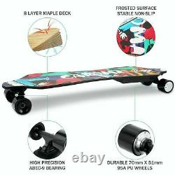 37'' Skateboard Electric Longboard Deck 350W Hub Motor 4000mAh Battery with B 27