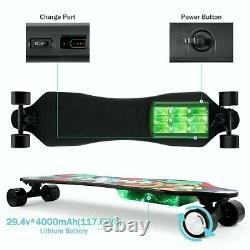 37'' Skateboard Electric Longboard Deck 350W Hub Motor 4000mAh Battery with B 27
