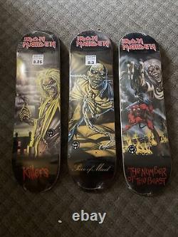 3 Iron Maiden Skateboard Decks