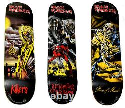 3 ZERO x IRON Maiden Peace of Mind Killers Number of the Beast Skateboard Decks