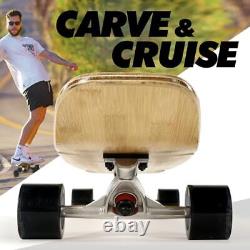 44 inch Kicktail Cruiser Longboard Skateboard Bamboo and Hard Maple Deck