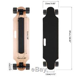 4 Wheel Electric Motorized Deck Longboard Skateboard Wireless Remote Control BK
