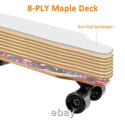 700W Dual Motors 38'' Electric Skateboard With Remote Control 20MPH Longboard US