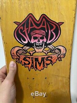 87-88 Sims Kevin Staab Pirate NOS Original Vintage Deck Only Rare Colour Stain