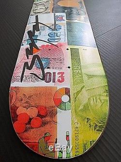 AUTHENTIC SIGNED & RARE Futura FLOM Skateboard Supreme Warhol Koons Hirst HUF