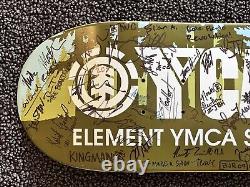 BAM MARGERA 2009 Element Skateboards YMCA Camp Autographs VERY RARE DECK