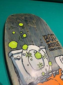 Bod Boyle Santa Cruz Sick Cat Teal Rare Color Original 1990 Used Skateboard Deck