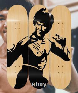 Brand New Bruce Lee 3 Skateboard Deck Art Mural
