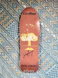 CRO-MAGS SKATEBOARD DECK SIGNED agnostic front bad brains warzone age of quarrel