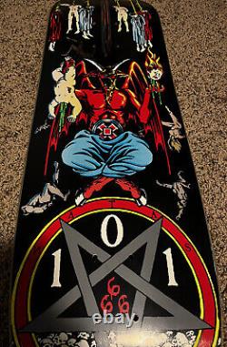 Cease & Desist Natas Kaupas Devil Worship Skateboard Deck Screened 49/100