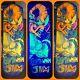 Custom Painted Skateboard Deck EarthWorm Jim Blacklight 8 X 28 Wall Art