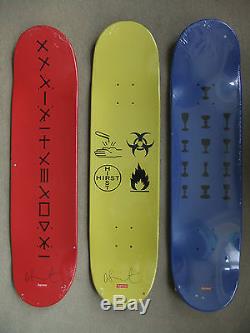 Damien Hirst Spin 3 Supreme Skateboard Deck Set. MINT. Still Sealed. Rare