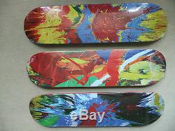 Damien Hirst Spin 3 Supreme Skateboard Deck Set. MINT. Still Sealed. Rare
