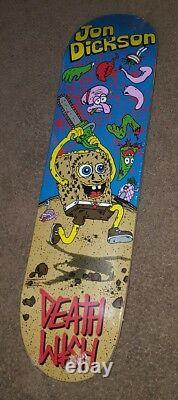 Deathwish Skateboards Jon Dickson Death Toons 2015 Spongebob Squarepants RARE