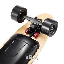 Dual Hub Motorized Electric Skateboard 500W Scooter Maple Deck Black Longboard