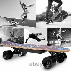 Electric Skateboard Complete Longboard Max 12.4 MPH with Remote Control 350W Motor