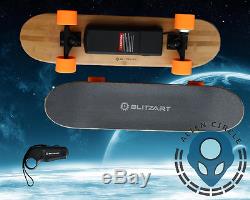Electric Skateboard Complete Wireless Remote Motorized Wheel Orange 8.5 Deck
