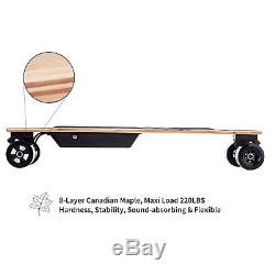 Electric Skateboard DUAL 800W Hub Motor Bluetooth Remote Maple Deck Longboard