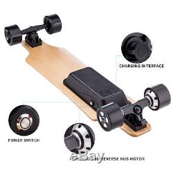 Electric Skateboard DUAL 800W Hub Motor Bluetooth Remote Maple Deck Longboard