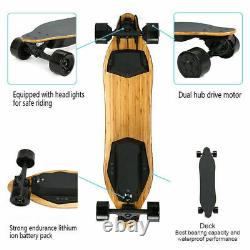 Electric Skateboard Longboard Maple Deck Crusier with Remote Controller Top NEW