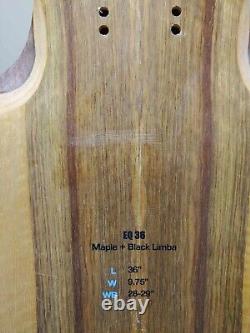 Eq36 Maple + Black Limba Bustin Longboard Deck 36'' X 9.75'' Skate