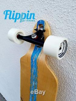 Flippin Board Co Heron bamboo Drop Down Through Longboard Complete