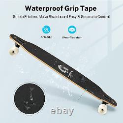 GONEX NEW Skateboard Complete 42 Longboard Drop-Through Maple Deck Yellow Gray