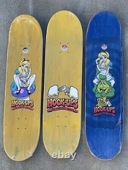 HOOK UPS skateboard deck RARE ALICE IN WONDERLAND -3 Board Set NOS jk industries