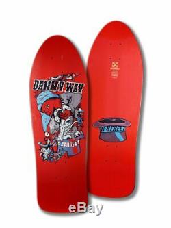 H-Street Danny Way Rabbit In The Hat Red Old School Reissue Skateboard Deck