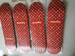Homage Supreme RED louis LOGO BOX skateboard deck limited Trunk Monogram kaws V
