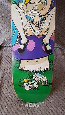 Hook-Ups Alison's Wonderland Drink Me 2000 FIRST ISSUE Skateboard Deck 7.5
