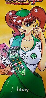 Hook Ups Smoking Girl Scout Banner Skateboard Poster Vintage GREAT CONDITION